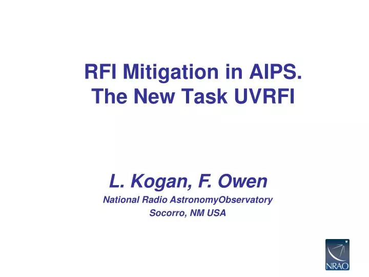 rfi mitigation in aips the new task uvrfi