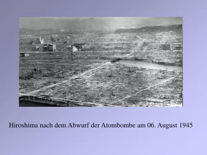 hiroshima nach dem abwurf der atombombe am 06 august 1945