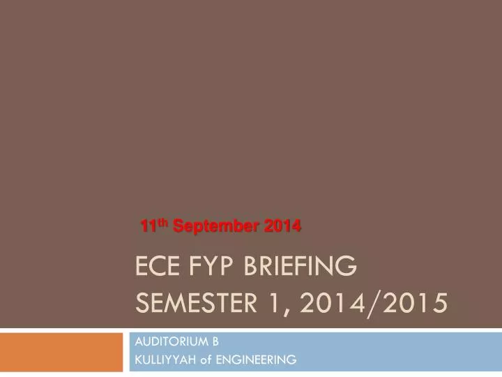 ece fyp briefing semester 1 2014 2015
