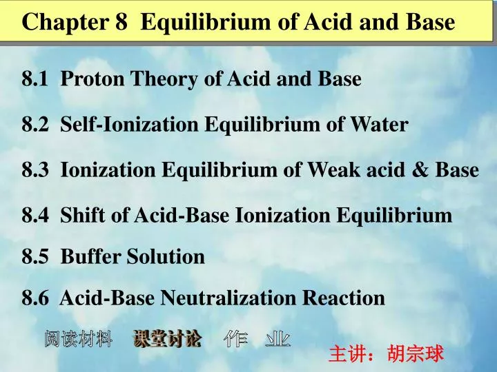 chapter 8 equilibrium of acid and base