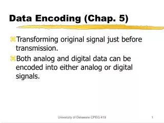 Data Encoding (Chap. 5)