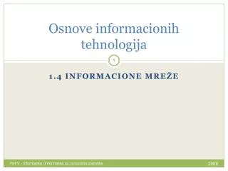 osnove informacionih tehnologija