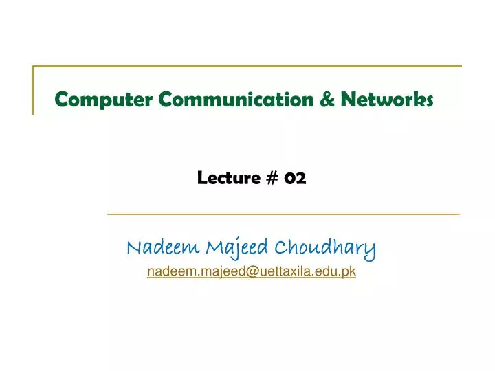 computer communication networks