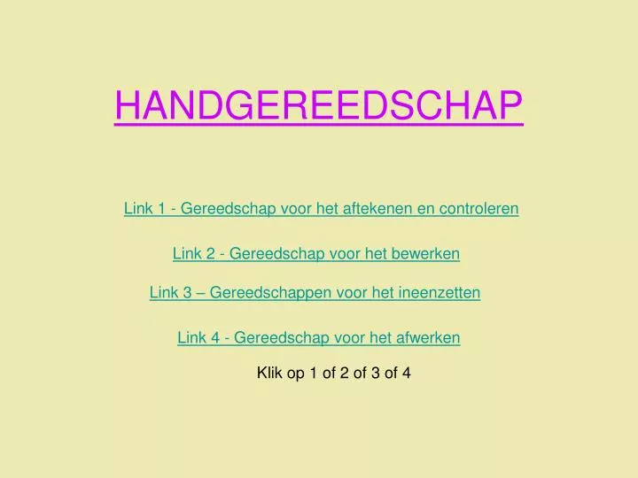 handgereedschap