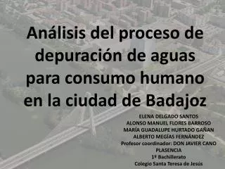 Análisis del proceso de depuración de aguas para consumo humano en la ciudad de Badajoz