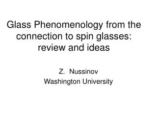 Glass Phenomenology from the connection to spin glasses: review and ideas