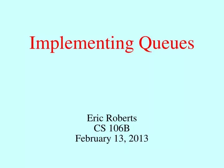 implementing queues