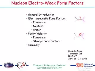 Kees de Jager Jefferson Lab NUCLAT April 21 - 22, 2008