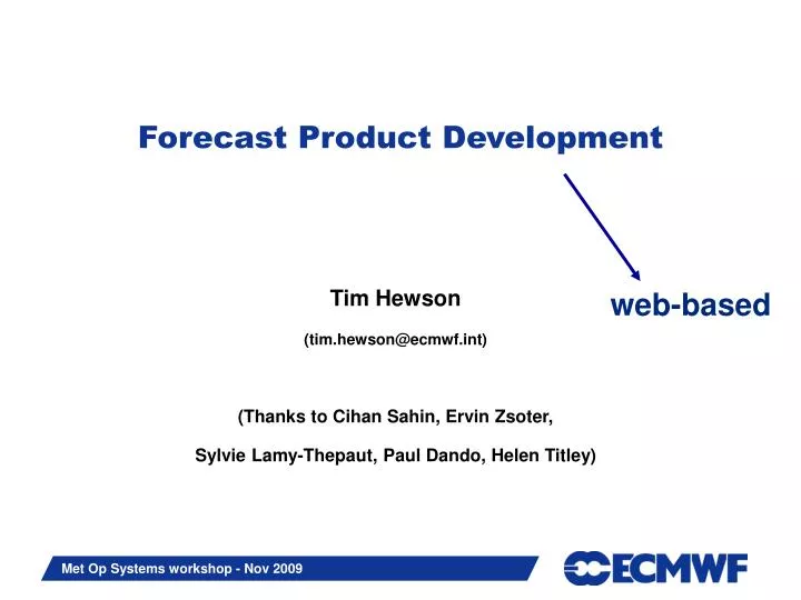 forecast product development