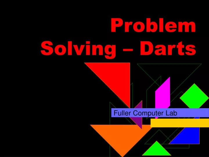 problem solving darts