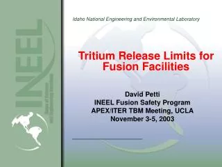 Tritium Release Limits for Fusion Facilities