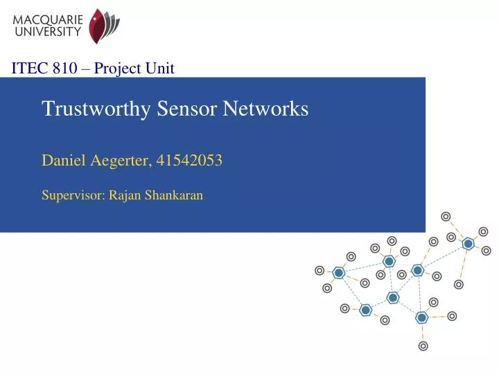 trustworthy sensor networks