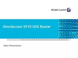 OmniAccess 5510 USG Router