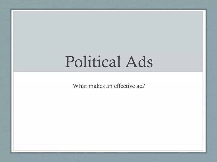 political ads