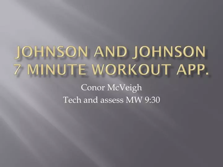 johnson and johnson 7 minute workout app