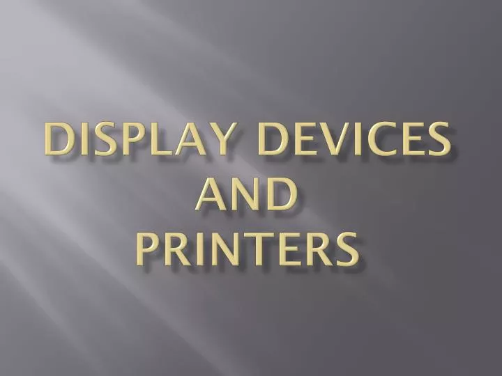 display devices and printers