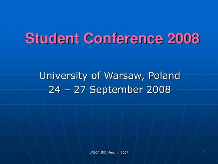student conference 2008