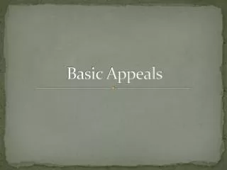 Basic Appeals
