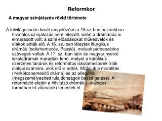 Reformkor