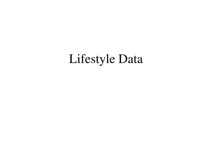 lifestyle data