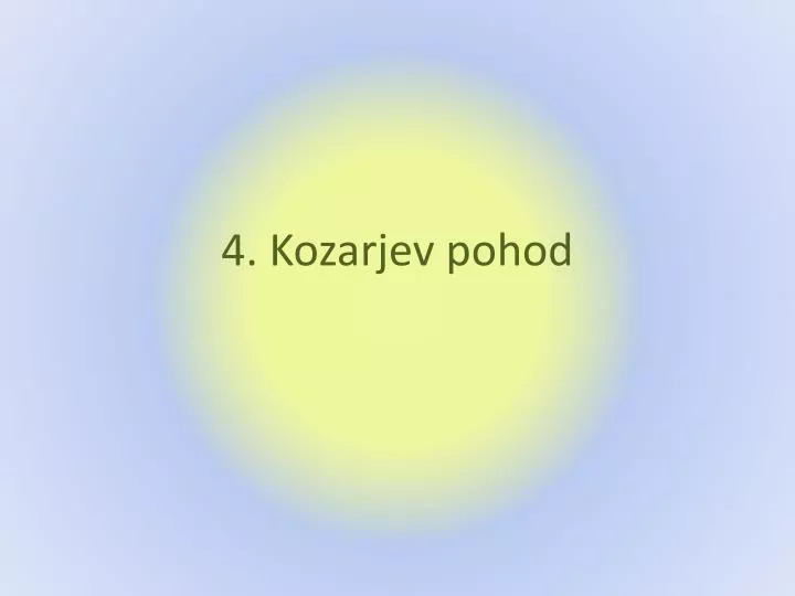 4 kozarjev pohod