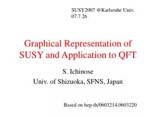 Graphical Representation of SUSY and Application to QFT