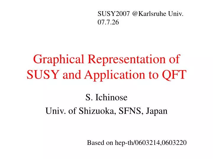 graphical representation of susy and application to qft