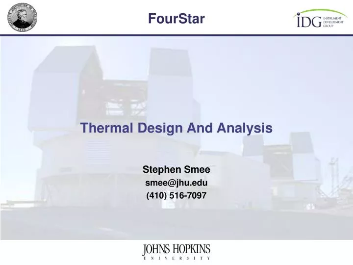 thermal design and analysis