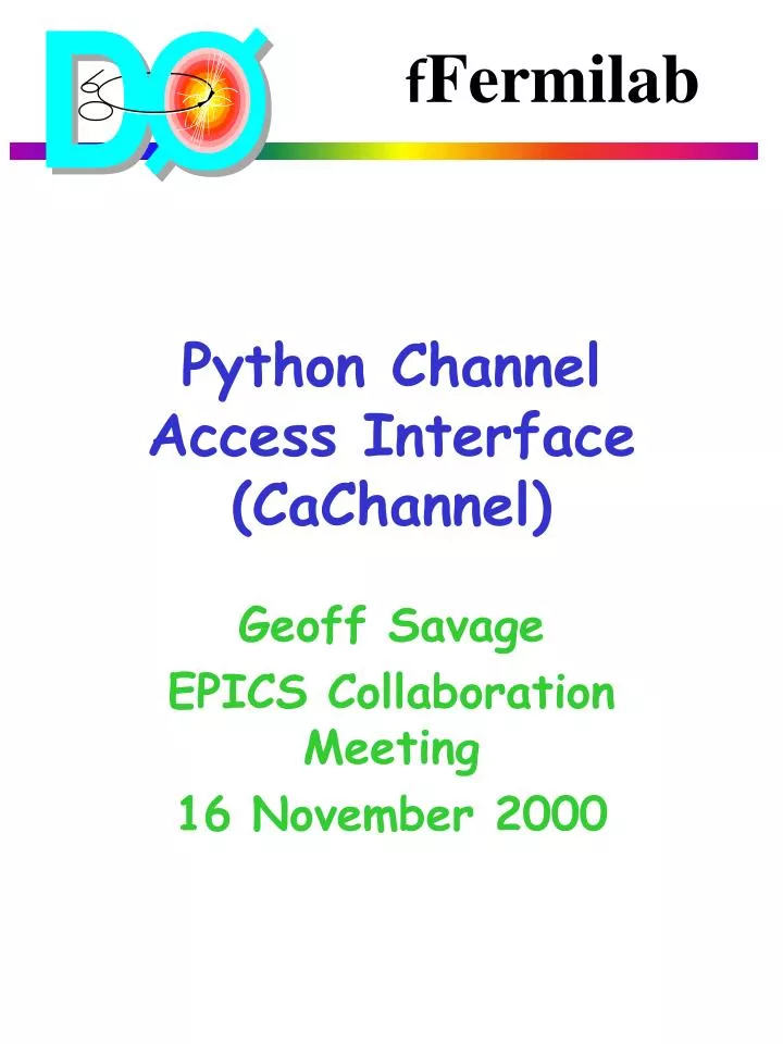 python channel access interface cachannel