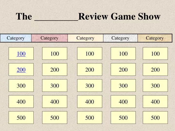 the review game show