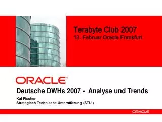 Deutsche DWHs 2007 - Analyse und Trends