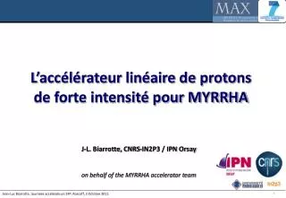 L’accélérateur linéaire de protons de forte intensité pour MYRRHA