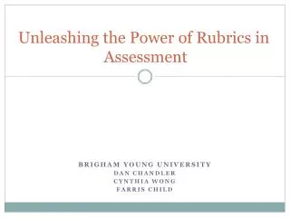 Unleashing the Power of Rubrics in Assessment