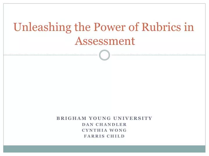 unleashing the power of rubrics in assessment