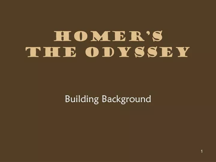 homer s the odyssey