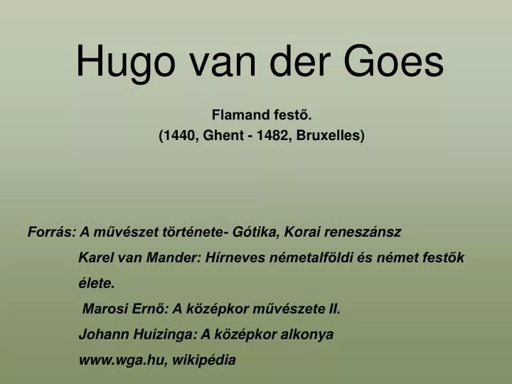 hugo van der goes