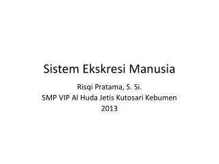 sistem ekskresi manusia