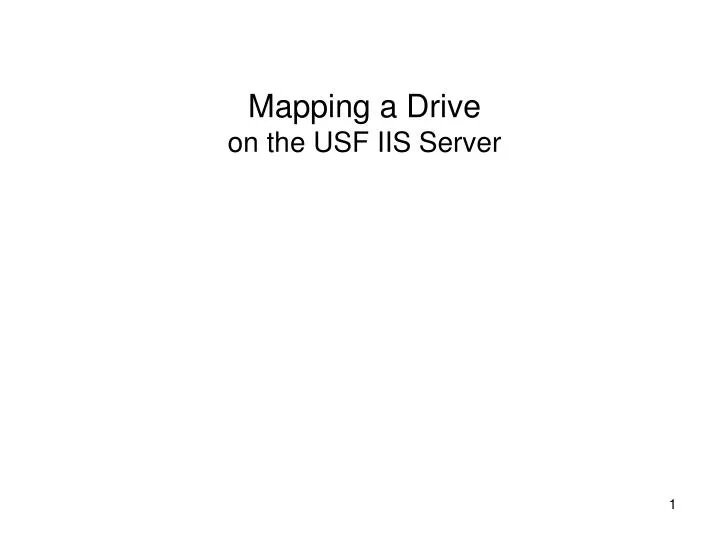 mapping a drive on the usf iis server