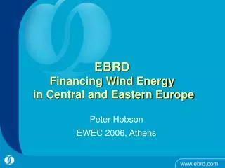 EBRD Financing Wind Energy in Central and Eastern Europe