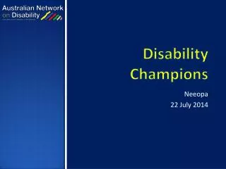 Disability Champions