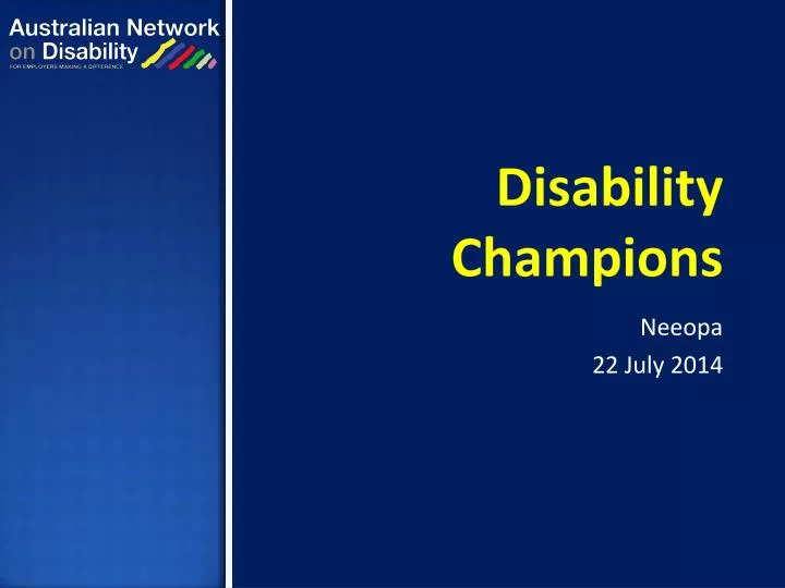 disability champions