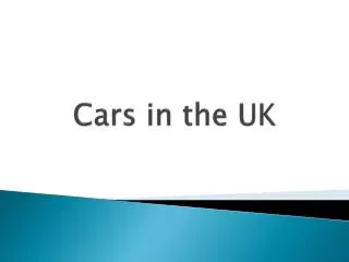 Cars in the UK