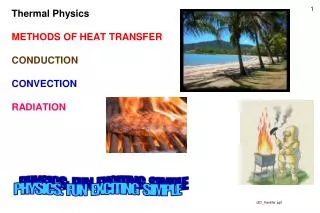 Thermal Physics METHODS OF HEAT TRANSFER CONDUCTION CONVECTION RADIATION