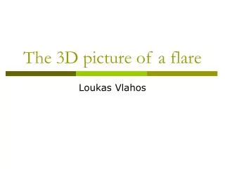 The 3D picture of a flare