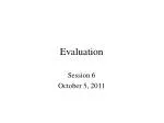Evaluation - slide 1