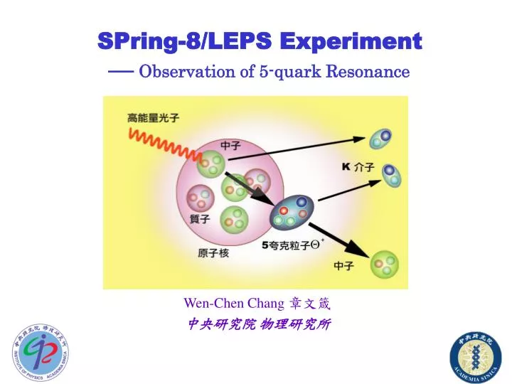 spring 8 leps experiment observation of 5 quark resonance
