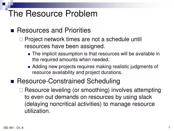 the resource problem