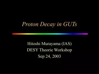 Proton Decay in GUTs
