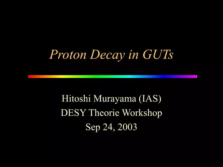 proton decay in guts