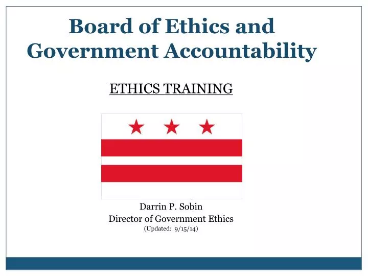 board of ethics and government accountability